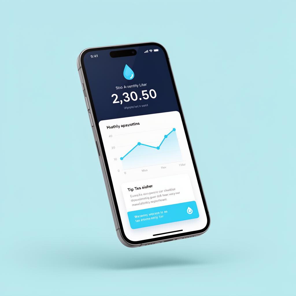 App AquaVigil mostrando consumo individual do morador